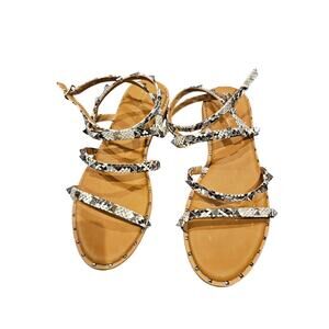 Nicole miller strappy gladiator sandals womens 10 studded